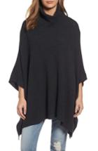 Petite Women's Halogen Wool & Cashmere Poncho, Size P - Grey