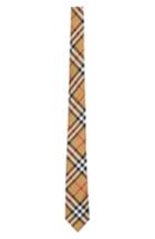 Men's Burberry Manston Check Silk Tie, Size - Yellow
