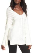 Women's Bp. Mix Stitch Cotton Blend Sweater, Size - Ivory