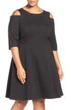 Women's Eliza J Cold Shoulder Fit & Flare Dress