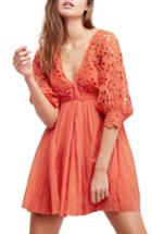 Women's Free People Bella Note Minidress - Orange