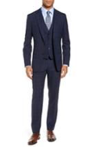 Men's Boss Huge/genius Trim Fit Three Piece Windowpane Wool Suit