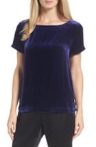 Petite Women's Eileen Fisher Velvet Top P - Purple