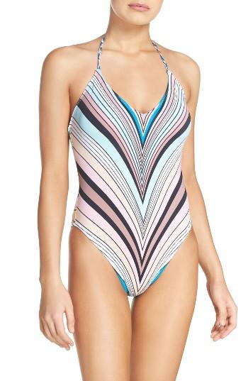 Women's The Bikini Lab Stripe One-piece Swimsuit - Pink