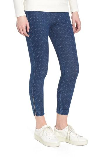 Women's Lysse Cuff Crop Denim Leggings - Blue