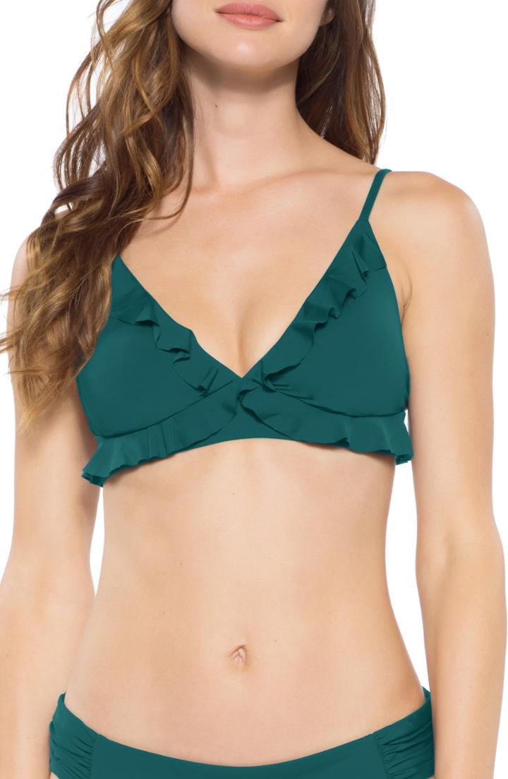 Women's Beccca Socialite Ruffle Bikini Top - Green