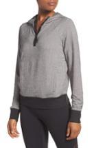 Women's Zella Pacific Breeze Quarter Zip Hoodie, Size - Black