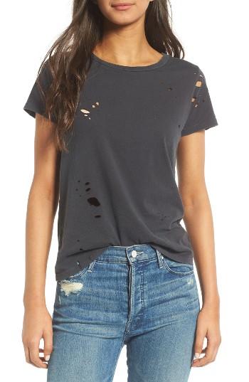 Women's Mother Itty Bitty Goodie Goodie Destroyed Cotton Tee - Black