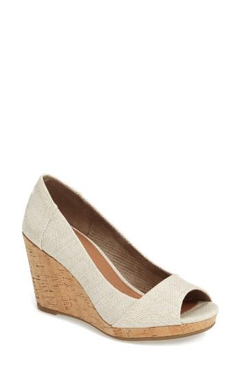 Women's Toms Stella Wedge Pump M - White