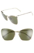 Women's Celine 61mm Cat Eye Sunglasses - Endura Gold/ Green