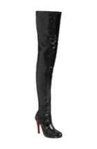 Women's Christian Louboutin Louise Sequin Thigh High Boot Us / 36eu - Black