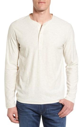 Men's Billy Reid Hudson Stripe Henley, Size - Grey