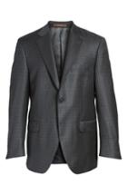 Men's Peter Millar Flynn Classic Fit Check Wool Sport Coat L - Black