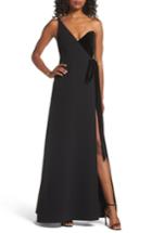 Women's Jill Jill Stuart One-shoulder Velvet Panel Gown - Black