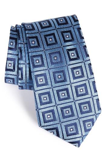 Men's Nordstrom Frame Diamonds Silk Tie, Size - Blue