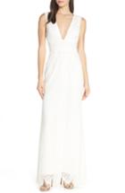 Women's Foxiedox Charlie Plunge Lace Evening Dress - Ivory
