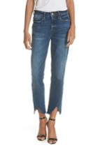 Women's Frame Le High Straight Asymmetrical Hem Jeans - Blue