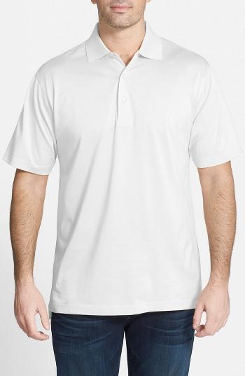 Men's Peter Millar Egyptian Cotton Lisle Polo, Size - White