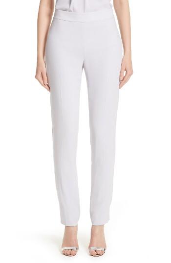 Women's St. John Collection Emma Satin Back Crepe Pants - Purple