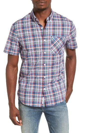 Men's Original Penguin Check Short Sleeve Lawn Sport Shirt