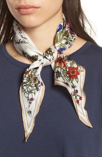 Women's Vince Camuto You're The Bee's Knees Kite Silk Scarf, Size - White
