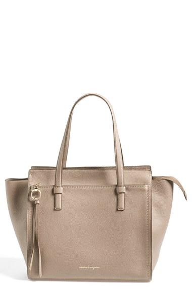 Salvatore Ferragamo 'fill Up - Large' Leather Tote - Pink