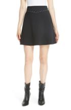 Women's Kate Spade New York Studded Crepe Miniskirt - Black