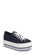 Women's Michael Michael Kors Ronnie Platform Sneaker .5 M - Blue