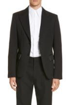 Men's Calvin Klein 205w39nyc Wool Gabardine Sport Coat Eu - Black