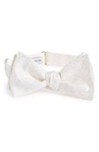 Men's Robert Talbott Paisley Silk Bow Tie, Size R - White