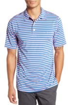 Men's Southern Tide Hangout Stripe Performance Polo - Pink