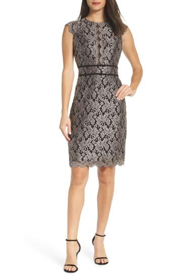 Women's Morgan & Co. Scallop Detail Lace Dress