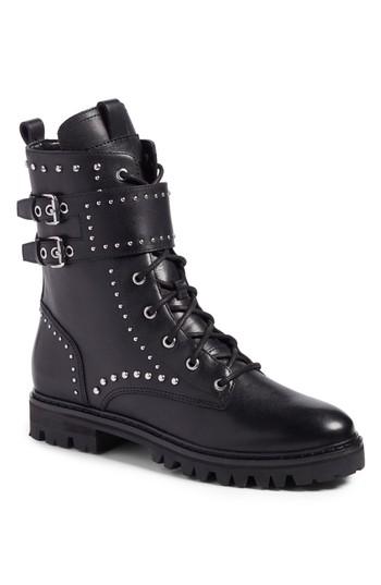 Women's Marc Fisher Ltd Josette Belted Moto Boot .5 M - Black
