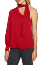 Women's 1.state Tie Neck One-shoulder Top, Size - Red