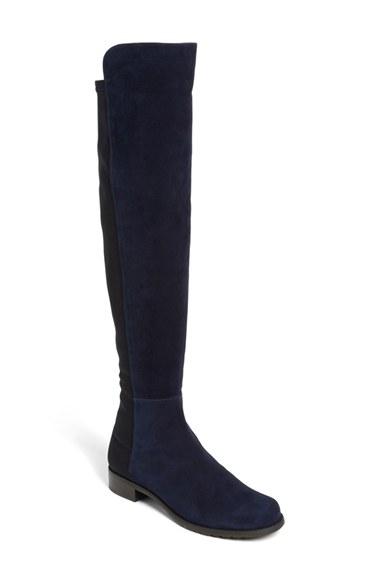 Women's Stuart Weitzman 5050 Over The Knee Leather Boot M - Blue