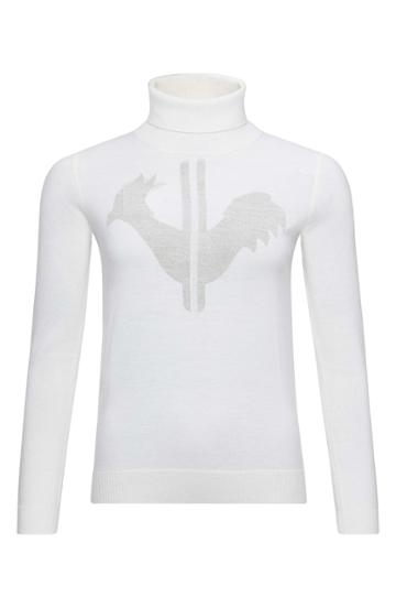 Women's Rossignol Classique Tailored Fit Merino Wool Ski Sweater - White