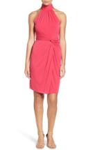 Women's Catherine Catherine Malandrino Jazz Halter Style Twist Front Dress - Pink