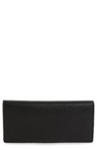 Women's Skagen Slim Leather Wallet - Black