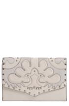 Rebecca Minkoff Biker Genuine Calf Hair Clutch - Grey