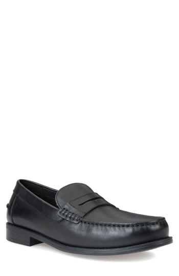 Men's Geox New Damon 1 Slip-on Penny Loafer Us / 39eu - Black