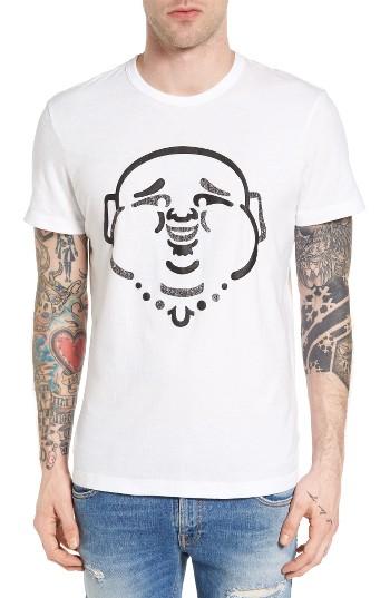 Men's True Religion Brand Jeans Buddha Graphic T-shirt - White