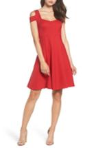 Women's Felicity & Coco Pearl Cold Shoulder Fit & Flare Dress - Red