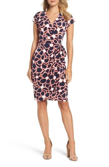 Women's Maggy London Floral Wrap Dress - Blue