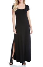 Women's Karen Kane Cap Sleeve Jersey Maxi Dress - Black