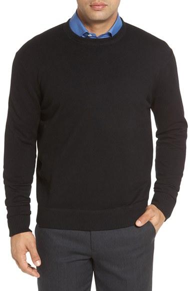 Men's Robert Talbott 'jersey Sport' Cotton Blend Crewneck Sweater