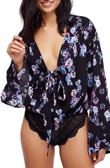 Women's Free People Forties Feel Bodysuit - Black