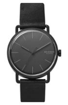 Men's Skagen Falster Automatic Leather Strap Watch, 40mm