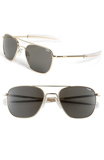 Men's Randolph Engineering 55mm Aviator Sunglasses - Gold