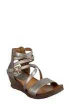 Women's Miz Mooz 'shay' Wedge Sandal Eu - Metallic