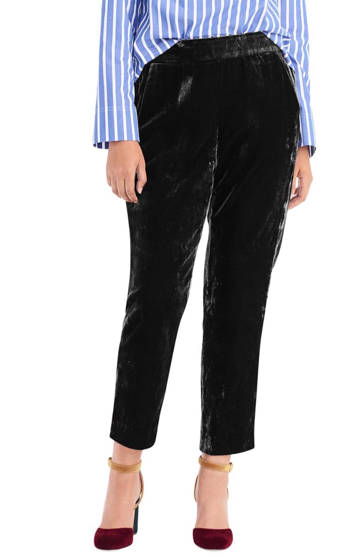 Women's J.crew Velvet Pull-on Easy Pants - Blue